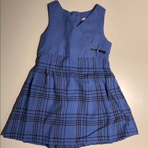 C.C. Bates Girls Size 4 Dress Blue Plaid